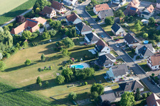 Aerial photograpy of Schleithal in the state Bas-Rhin, France