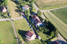 Oblique view of District Altenstadt in Wissembourg in the state Bas-Rhin, France