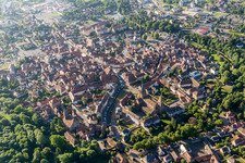 Drone recording of Wissembourg in the state Bas-Rhin, France
