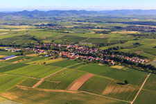 Village view from the south in Dierbach in the state Rhineland-Palatinate, Germany