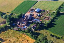 Schaidter Mill with ORTH Gerd Sütterlin eK sawmill from the Northwest in the district Schaidt in Wörth am Rhein in the state Rhineland-Palatinate, Germany