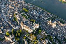 Blois in the state Loir et Cher, France seen from above