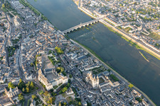 Bird's eye view of Blois in the state Loir et Cher, France