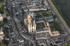 Blois in the state Loir et Cher, France viewn from the air