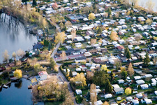 Karpfenzug leisure community in the Blaue Adria recreation area in Altrip in the state Rhineland-Palatinate, Germany