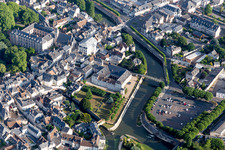 Vendôme in the state Loir et Cher, France seen from above