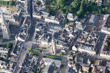 Vendôme in the state Loir et Cher, France from a drone