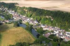 Bird's eye view of Saint-Rimay in the state Loir et Cher, France