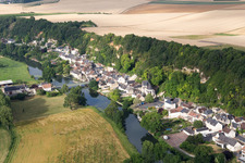 Saint-Rimay in the state Loir et Cher, France viewn from the air