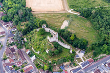 Drone recording of Montoire-sur-le-Loir in the state Loir et Cher, France
