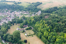 Bird's eye view of Lavardin in the state Loir et Cher, France