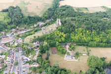 Lavardin in the state Loir et Cher, France from a drone