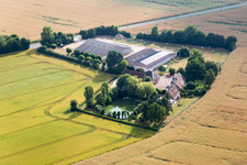 Aerial photograpy of Saint-Amand-Longpré in the state Loir et Cher, France