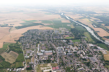 Oblique view of Joigny in the state Yonne, France