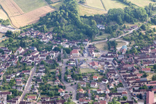 Aerial view of Bussy-en-Othe in the state Yonne, France