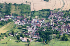 Aerial view of Paroy-en-Othe in the state Yonne, France