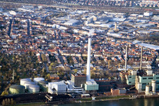 GKM from the south in the district Rheinau in Mannheim in the state Baden-Wuerttemberg, Germany