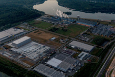 Oberwald industrial and commercial area in Wörth am Rhein in the state Rhineland-Palatinate, Germany