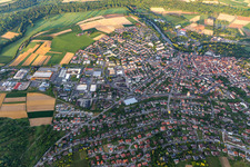 Town View of the streets and houses of the residential areas in Vaihingen an der Enz in the state Baden-Wurttemberg, Germany