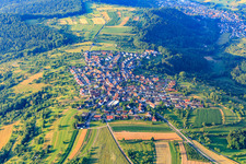 Village view from the north in the district Buhlbronn in Schorndorf in the state Baden-Wuerttemberg, Germany