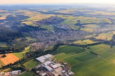 View from the southwest with ACC automotive in the district Mulfingen in Leinzell in the state Baden-Wuerttemberg, Germany