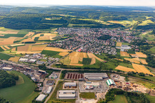 Aerial view of Essingen in the state Baden-Wuerttemberg, Germany