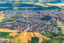 Aerial photograpy of Essingen in the state Baden-Wuerttemberg, Germany