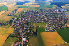 View of the town from the west in the district Elchingen in Neresheim in the state Baden-Wuerttemberg, Germany