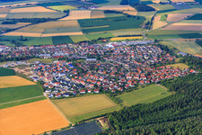Overview of towns from the north in Neresheim in the state Baden-Wuerttemberg, Germany