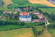 Abbey Neresheim with cemetery and abbey church of St. Ulrich and Afra in Neresheim in the state Baden-Wuerttemberg, Germany