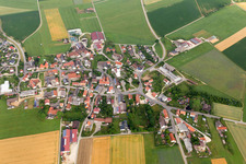 Aerial photograpy of District Kösingen in Neresheim in the state Baden-Wuerttemberg, Germany
