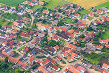 Church square with St. Margaretha in Forheim in the state Bavaria, Germany