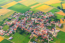 Village overview from the northwest in Forheim in the state Bavaria, Germany