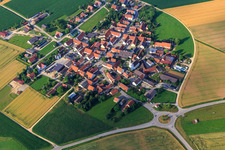 Evangelical St. Lorenz Church from the northeast in the district Schaffhausen in Mönchsdeggingen in the state Bavaria, Germany