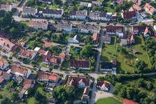 Ramberg settlement in the district Riedlingen in Donauwörth in the state Bavaria, Germany from above
