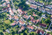 Ramberg settlement in the district Riedlingen in Donauwörth in the state Bavaria, Germany seen from above