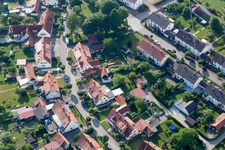 Bird's eye view of Ramberg settlement in the district Riedlingen in Donauwörth in the state Bavaria, Germany