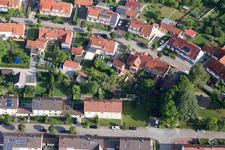 Oblique view of District Riedlingen in Donauwörth in the state Bavaria, Germany