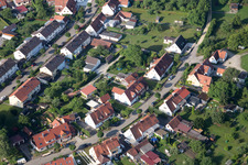Oblique view of Ramberg settlement in the district Riedlingen in Donauwörth in the state Bavaria, Germany