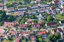 Ramberg settlement in the district Riedlingen in Donauwörth in the state Bavaria, Germany from a drone