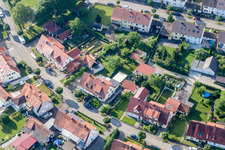 Oblique view of Ramberg settlement in the district Riedlingen in Donauwörth in the state Bavaria, Germany