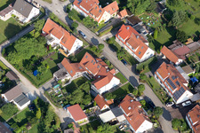 Ramberg settlement in the district Riedlingen in Donauwörth in the state Bavaria, Germany seen from above