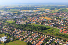 Nordstraße and Südstraße on the railway line in the district Riedlingen in Donauwörth in the state Bavaria, Germany