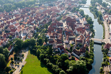 Old Town area and city center at the Danube river in Donauwoerth in the state Bavaria, Germany