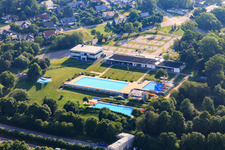 Outdoor pool on the Schellenberg in Donauwörth in the state Bavaria, Germany