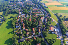 Residential area between Benno-Benedicter-Straße and Parkstr in Donauwörth in the state Bavaria, Germany