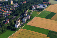 Apartment blocks on Birkenstrasse in Donauwörth in the state Bavaria, Germany