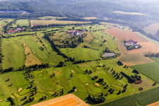 Grounds of the Golf course at of Golfclub Donauwoerth Gut Lederstatt in Donauwoerth in the state Bavaria, Germany