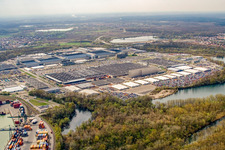 Daimler Truck in the Wörth Industrial Park from the north in Wörth am Rhein in the state Rhineland-Palatinate, Germany