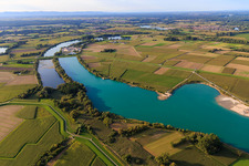 Polder bridge between the Old Rhine at Neupotz and the Rheinzabern quarry lake in Neupotz in the state Rhineland-Palatinate, Germany